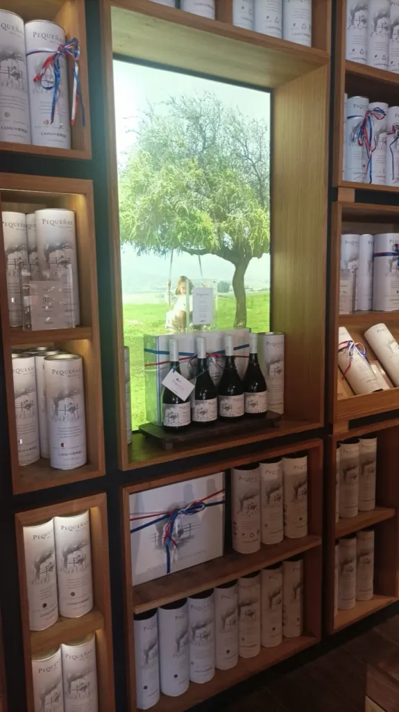 Tienda de vinos de una viña del valle de Casablanca